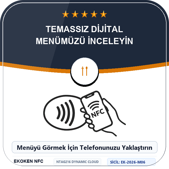 QR Menü Masa Standı Ön Yüz